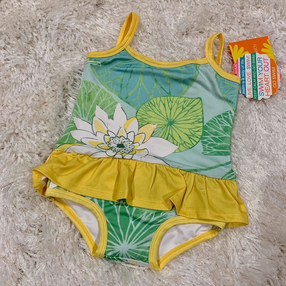 Masala Baby Other - Masala Baby Lily Pond Green Ruffled One Piece